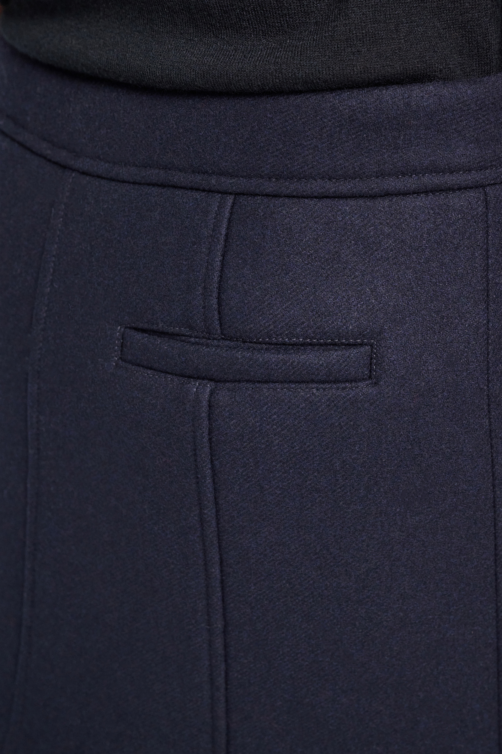 Dorothee Schumacher Bonded wool flannel mini skirt dark navy