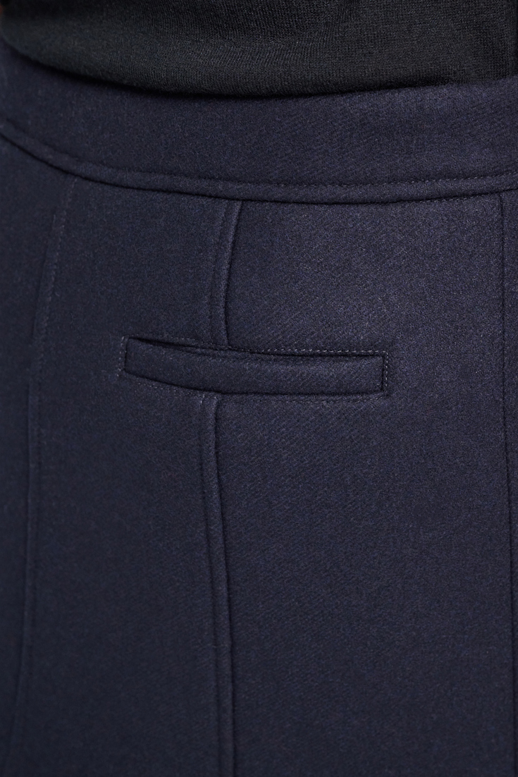 Dorothee Schumacher Bonded wool flannel mini skirt dark navy