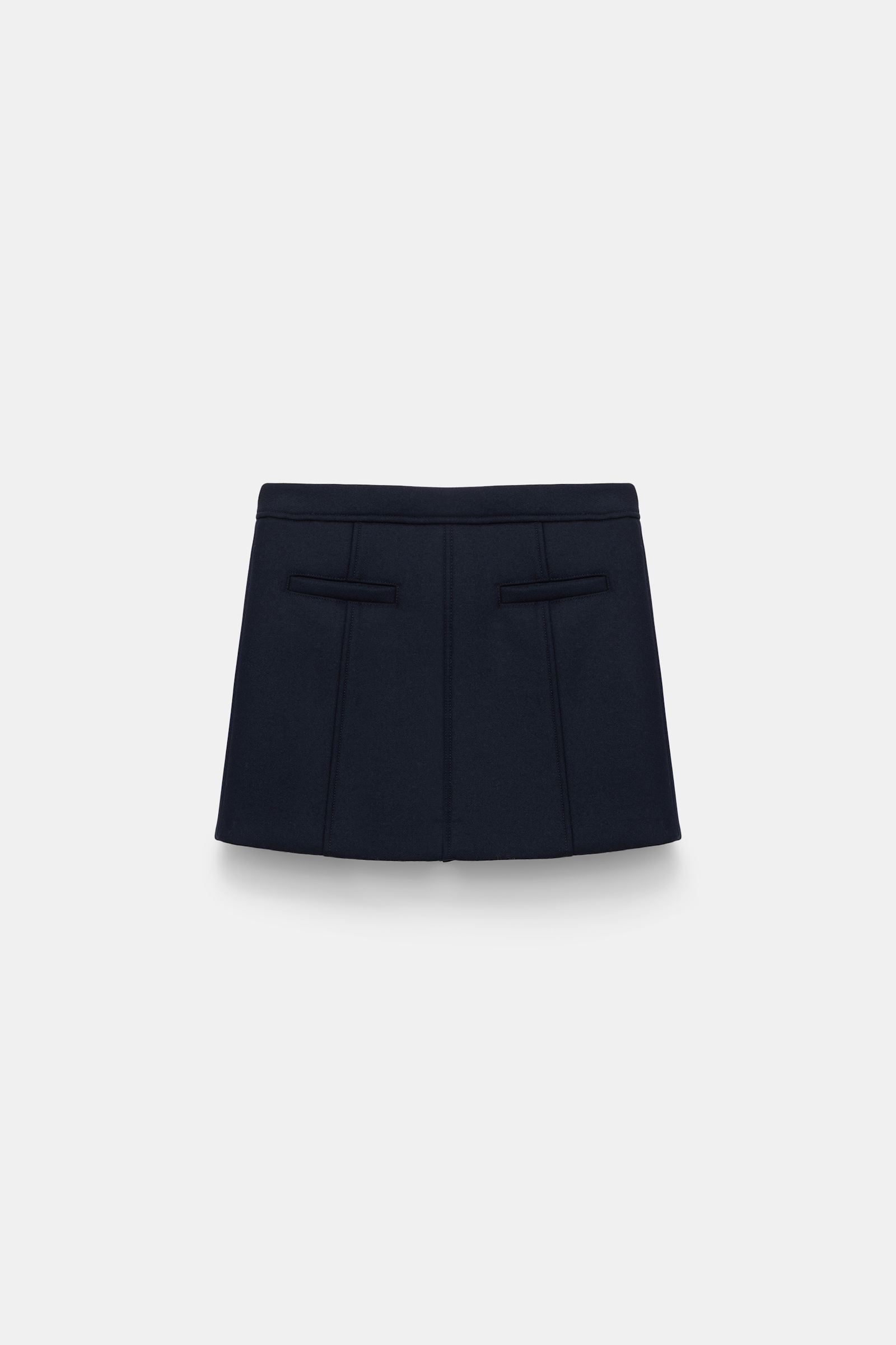 Dorothee Schumacher Bonded wool flannel mini skirt dark navy
