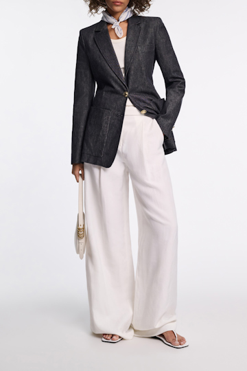 Dorothee Schumacher Tailored denim blazer blue denim