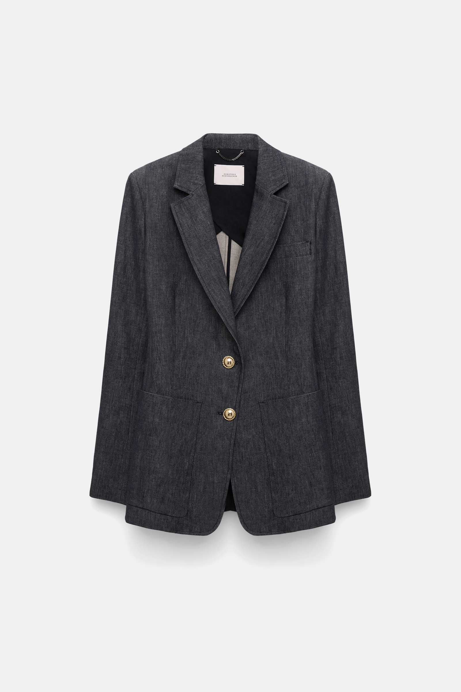 Dorothee Schumacher Einreihiger Blazer aus Denim blue denim