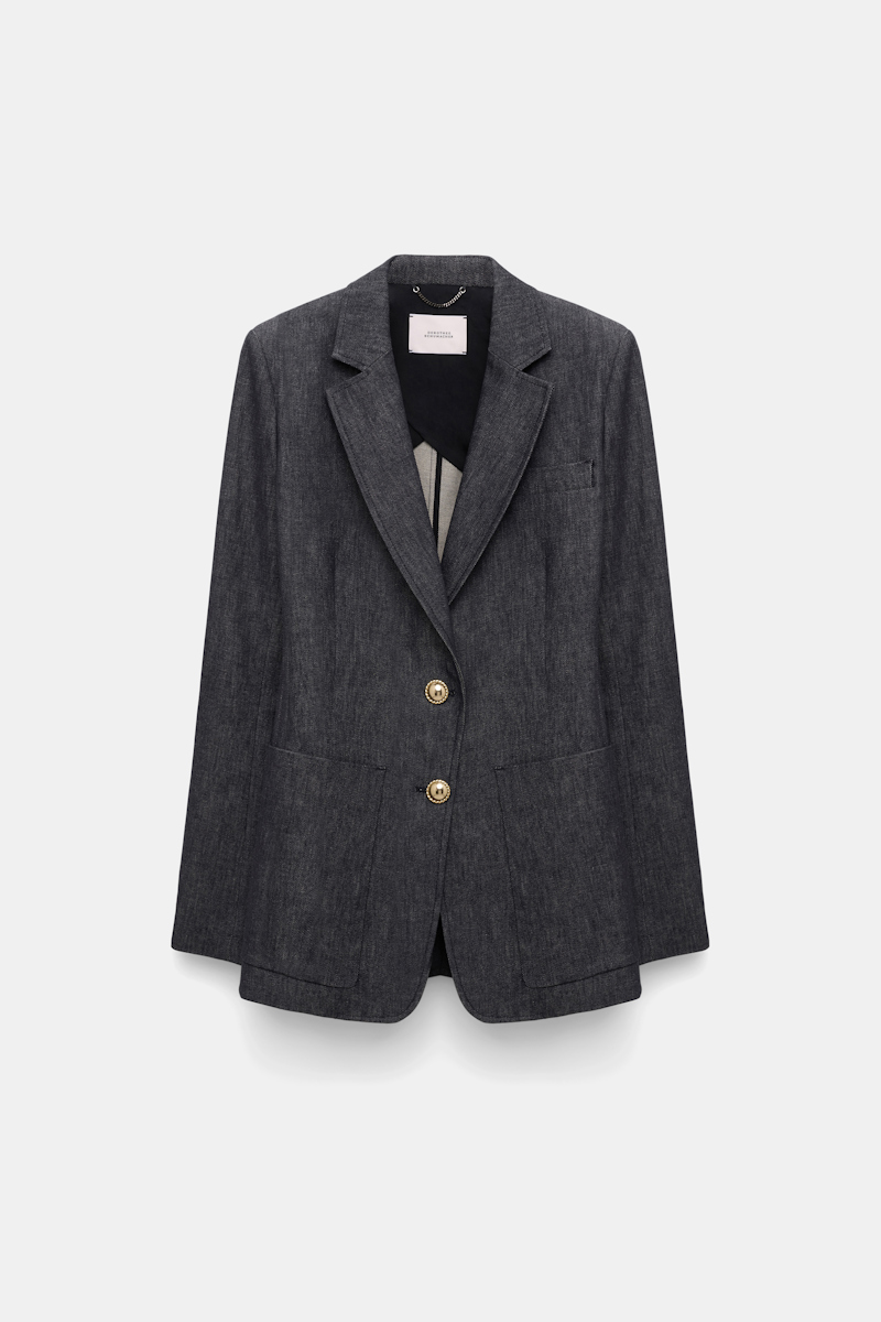 Dorothee Schumacher Tailored Denim Blazer In Blue