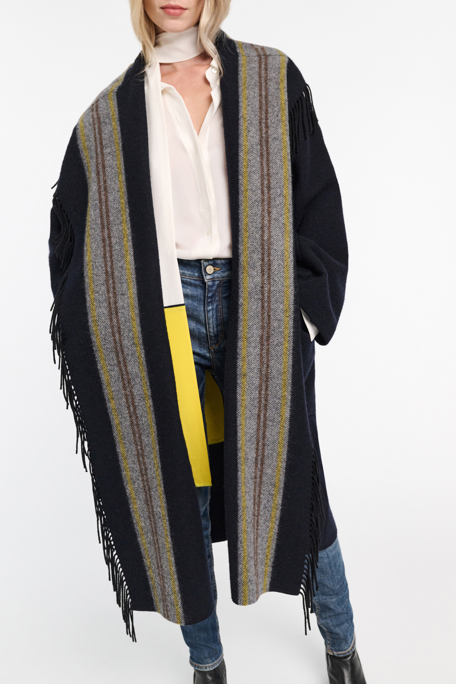 Dorothee Schumacher Oversized Mantel mit Schalkragen blue mix