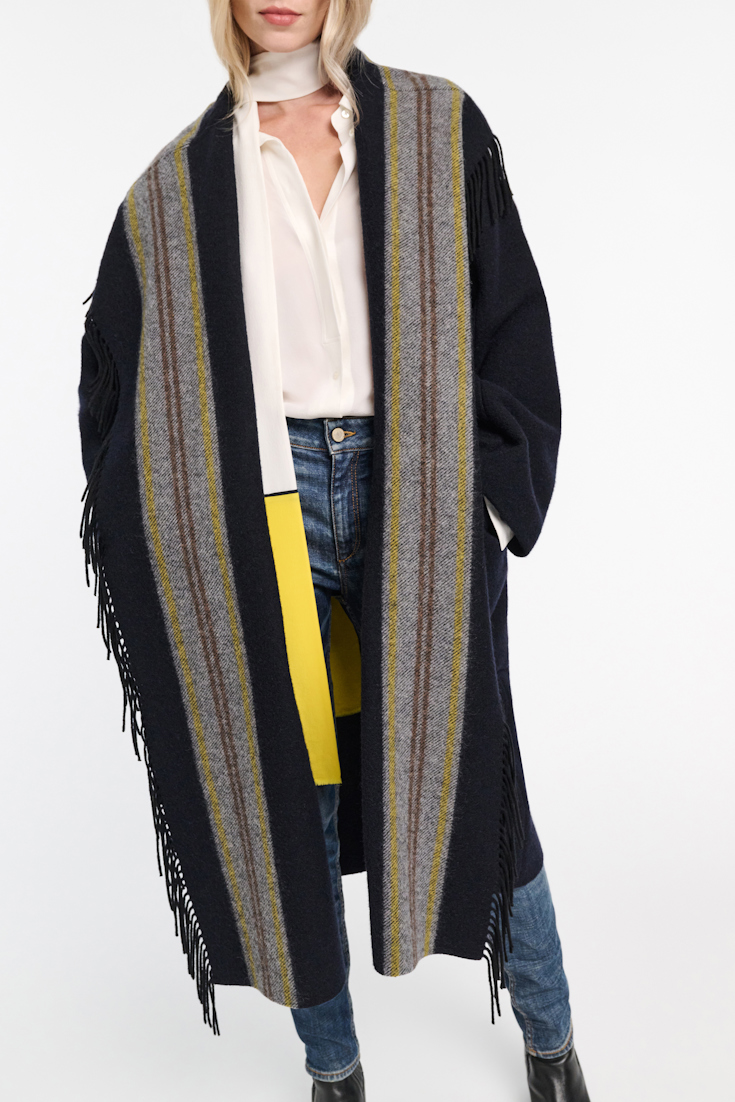 Dorothee Schumacher Oversized Mantel mit Schalkragen blue mix