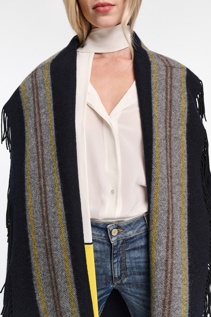 Dorothee Schumacher Oversized Mantel mit Schalkragen blue mix