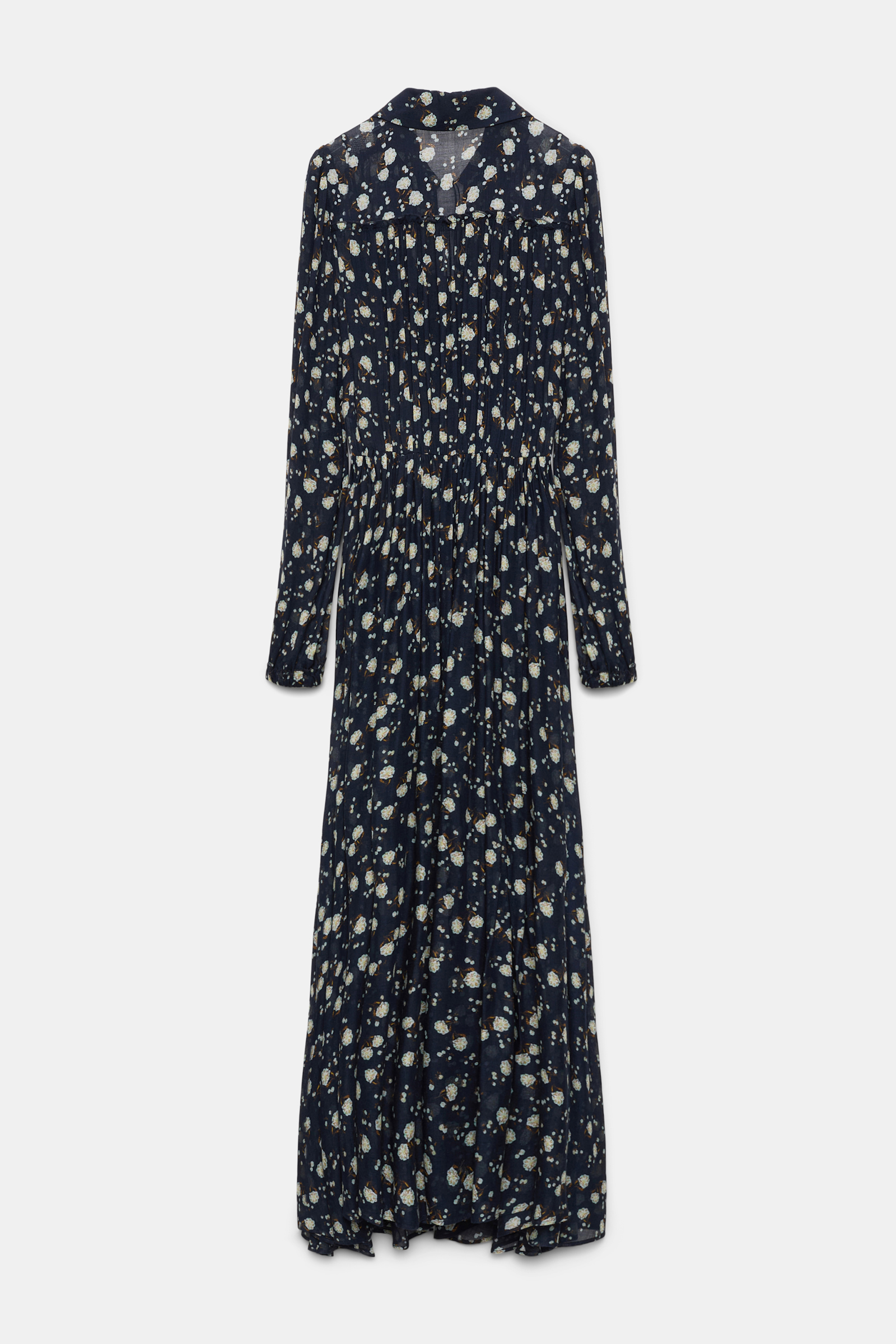 Dorothee Schumacher Bedrucktes Maxikleid mit Hemdkragen blue-white flower garden