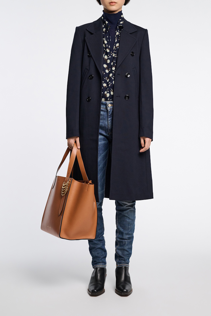 Dorothee Schumacher Indoor coat in Punto Milano dark navy