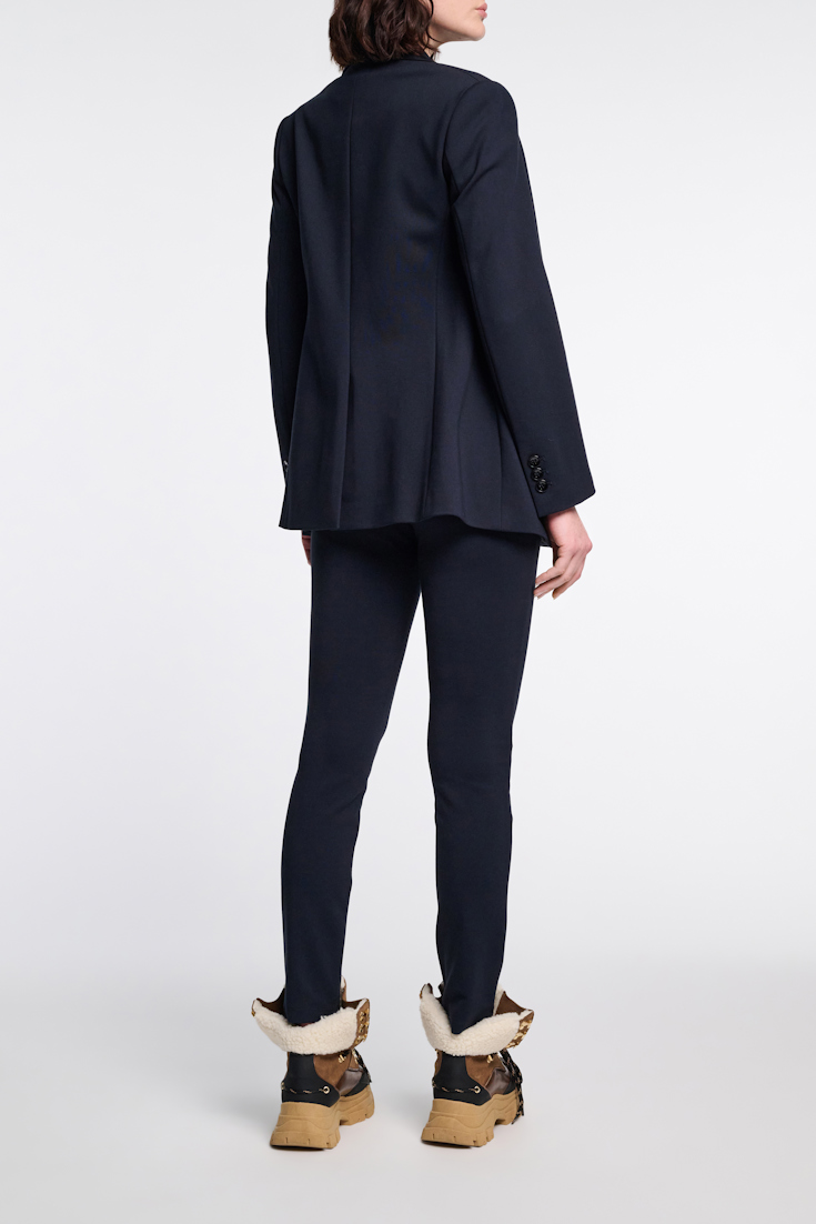 Dorothee Schumacher Zweireihiger Blazer aus Punto Milano dark navy