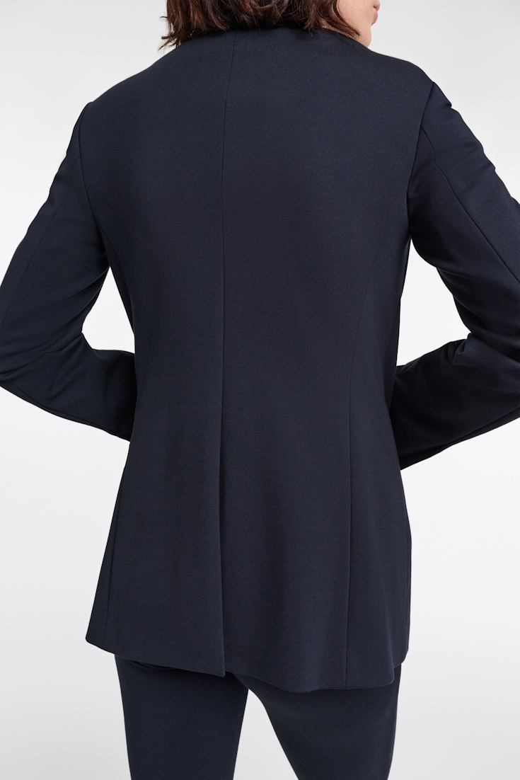 Dorothee Schumacher Zweireihiger Blazer aus Punto Milano dark navy