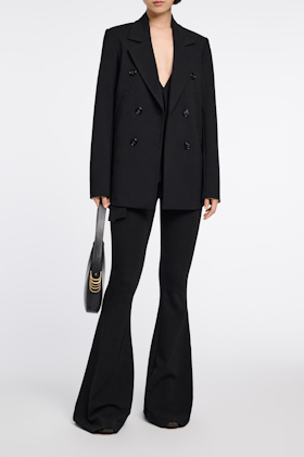 Dorothee Schumacher Zweireihiger Blazer aus Punto Milano pure black