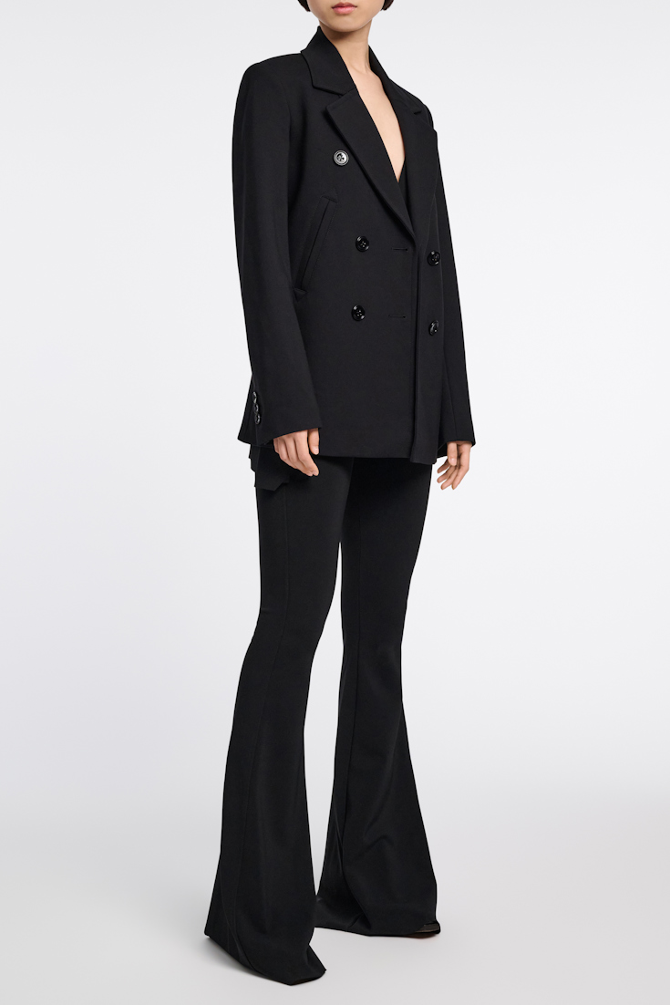 Dorothee Schumacher Zweireihiger Blazer aus Punto Milano pure black