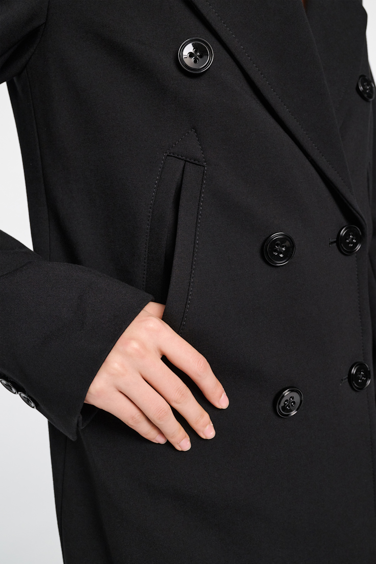 Dorothee Schumacher Zweireihiger Blazer aus Punto Milano pure black