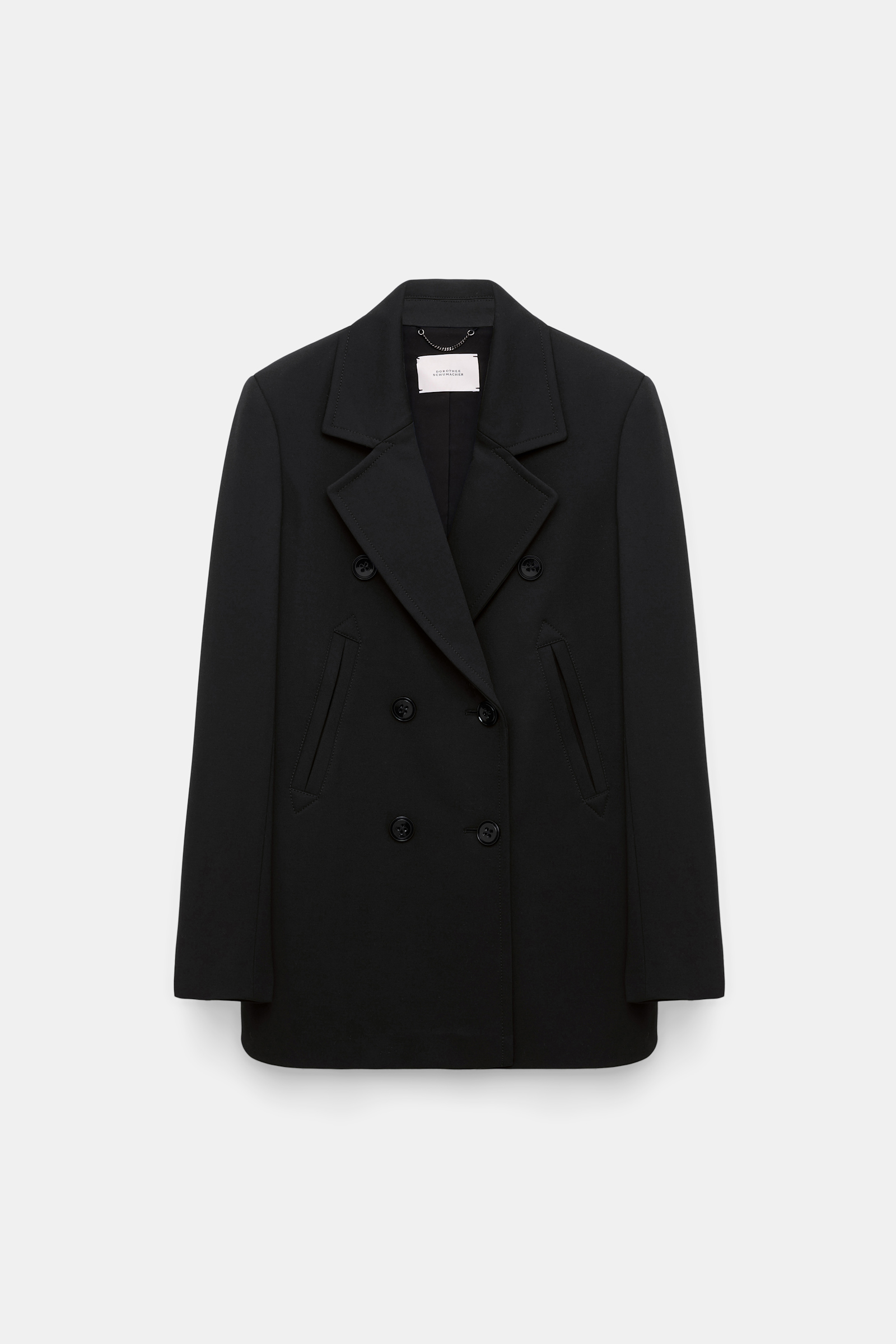 Dorothee Schumacher Zweireihiger Blazer aus Punto Milano pure black