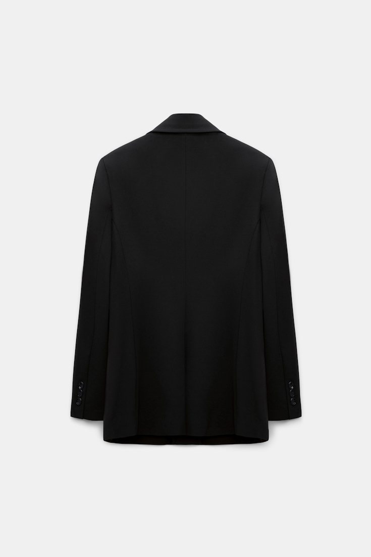 Dorothee Schumacher Zweireihiger Blazer aus Punto Milano pure black