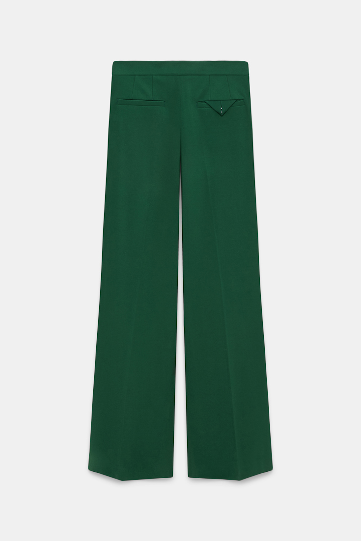 Dorothee Schumacher Wide leg pants in Punto Milano gras green