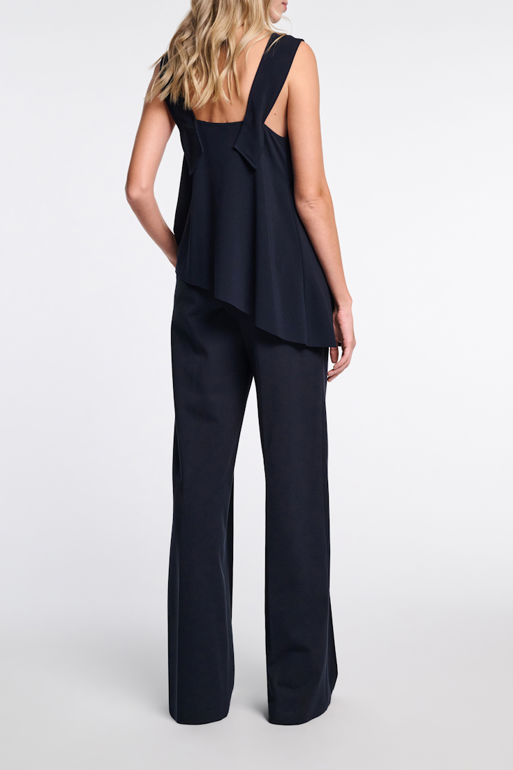 Dorothee Schumacher Hose aus Punto Milano mit weitem Bein dark navy