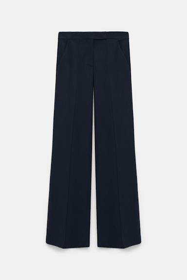 Dorothee Schumacher Hose aus Punto Milano mit weitem Bein dark navy