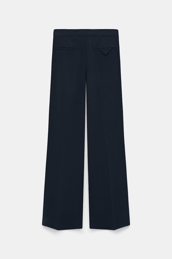 Dorothee Schumacher Hose aus Punto Milano mit weitem Bein dark navy