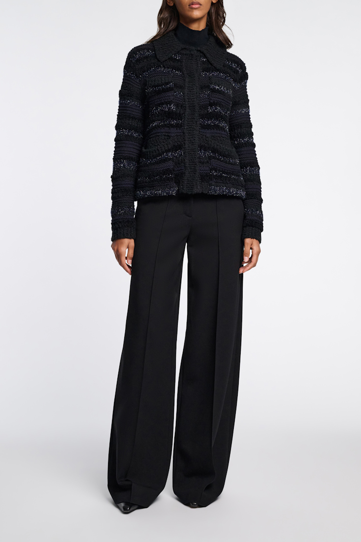 Dorothee Schumacher Hose aus Punto Milano mit weitem Bein pure black
