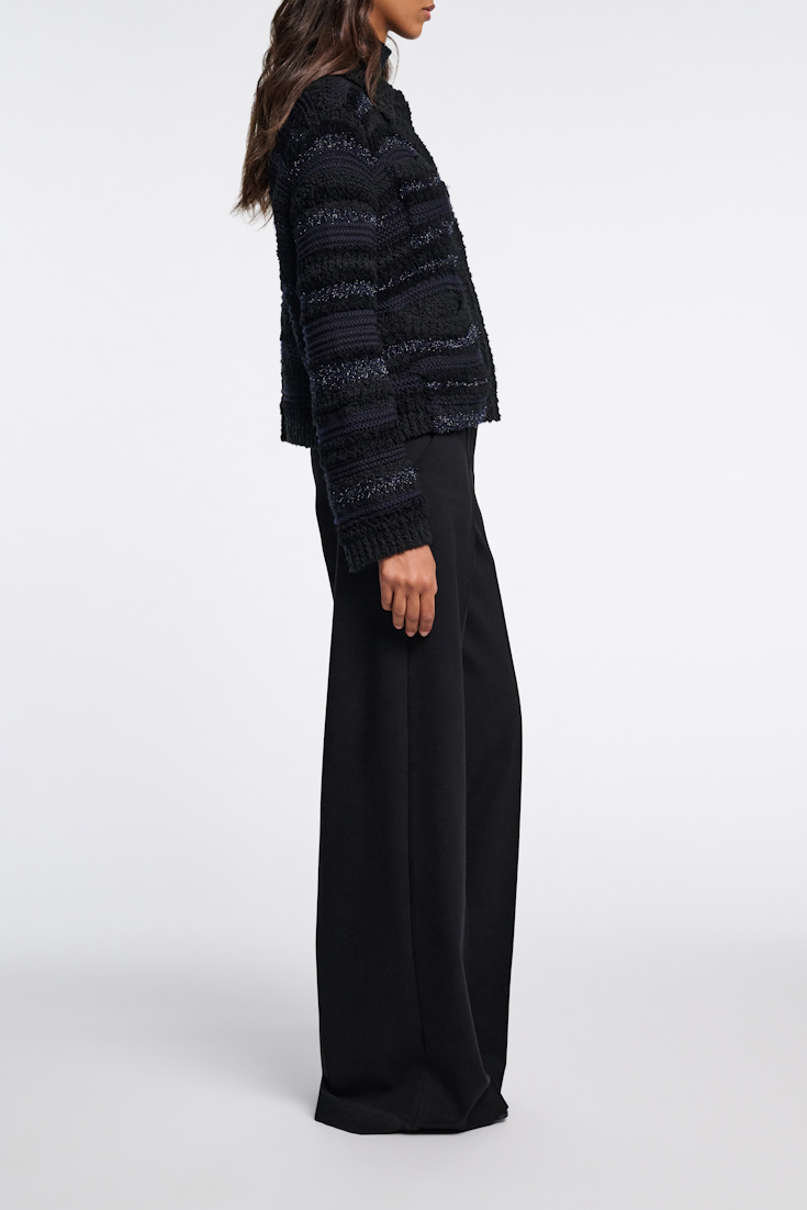 Dorothee Schumacher Hose aus Punto Milano mit weitem Bein pure black