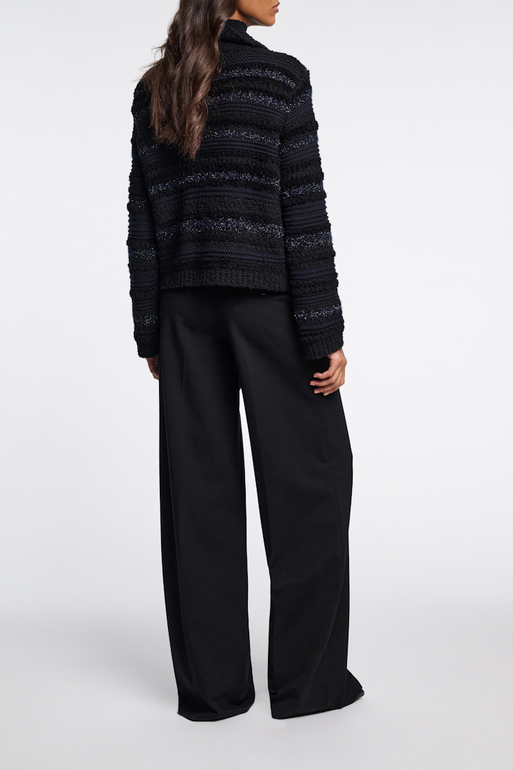 Dorothee Schumacher Hose aus Punto Milano mit weitem Bein pure black