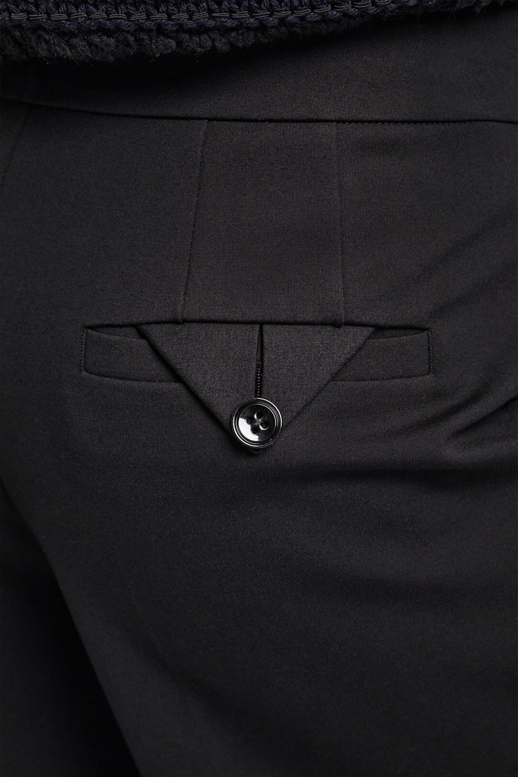 Dorothee Schumacher Hose aus Punto Milano mit weitem Bein pure black