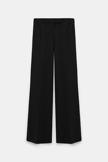 Dorothee Schumacher Hose aus Punto Milano mit weitem Bein pure black