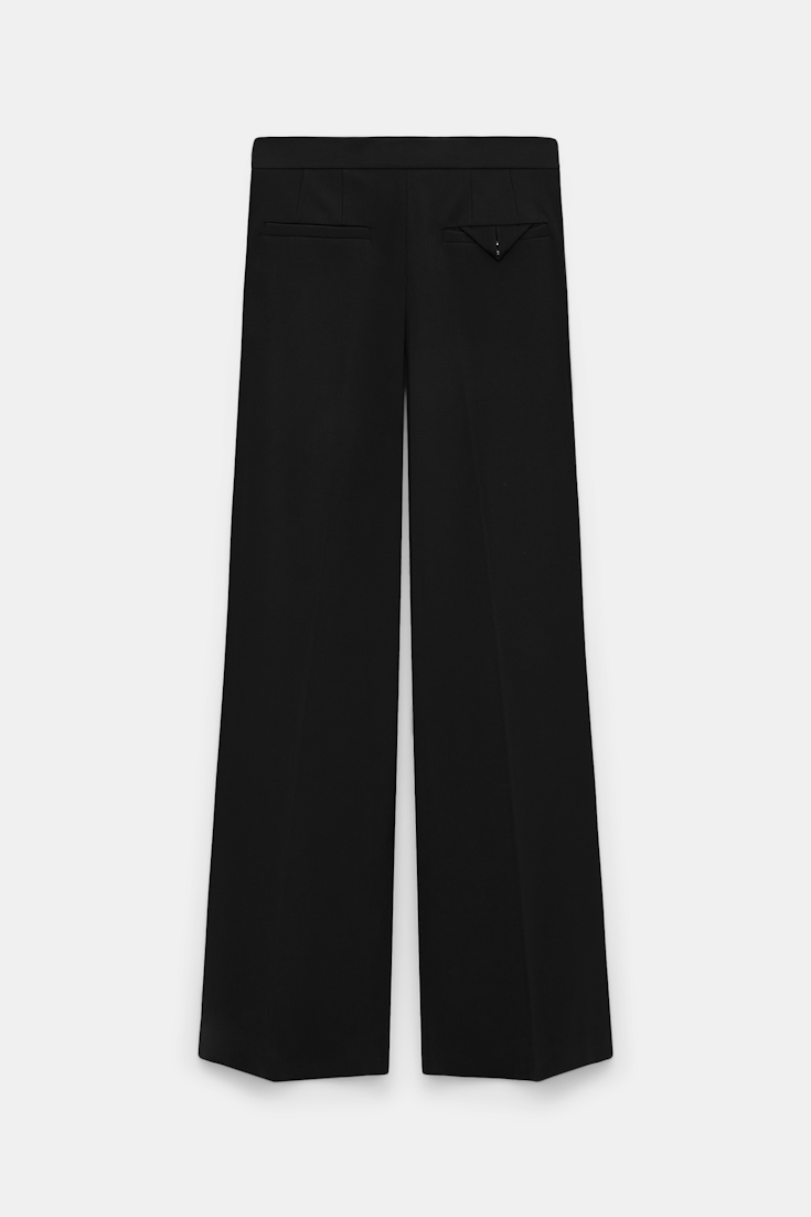 Dorothee Schumacher Hose aus Punto Milano mit weitem Bein pure black