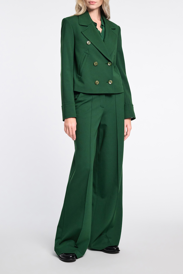 Dorothee Schumacher Boxy Jacket aus Punto Milano gras green