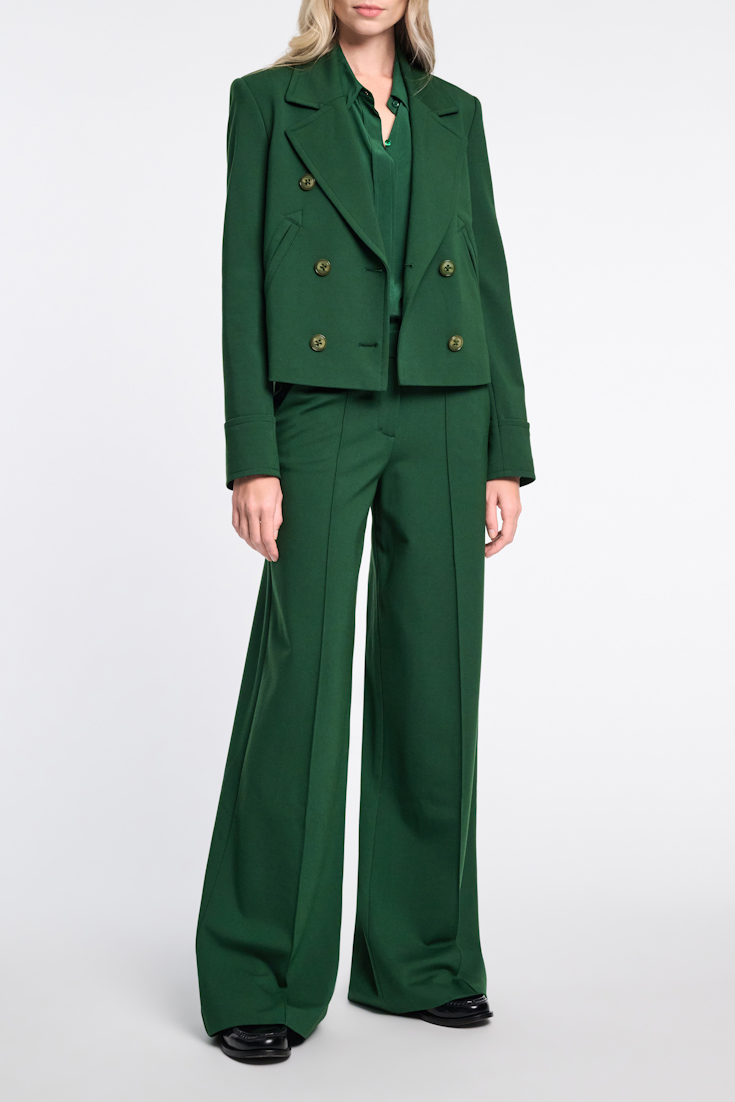 Dorothee Schumacher Boxy Jacket aus Punto Milano gras green