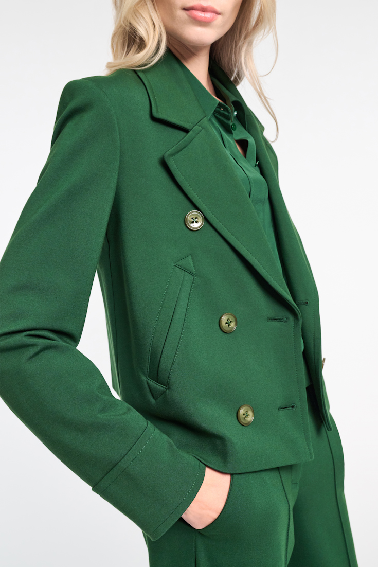 Dorothee Schumacher Boxy Jacket aus Punto Milano gras green
