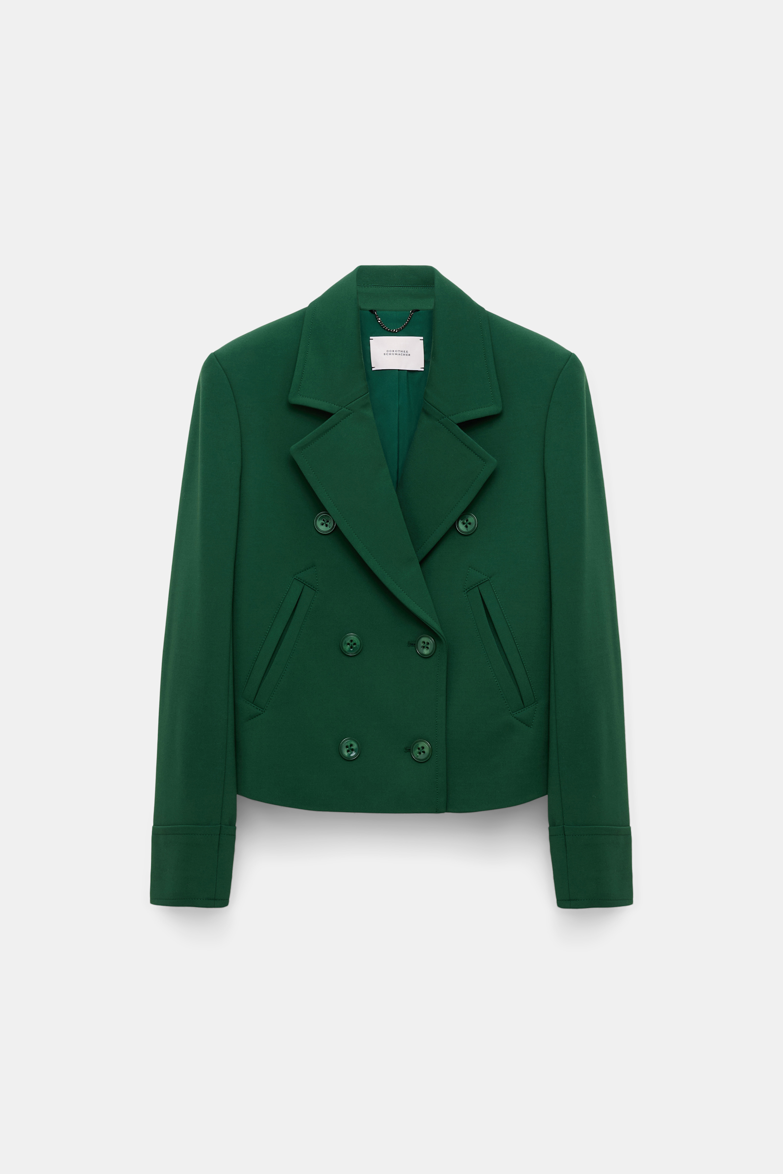 Dorothee Schumacher Boxy Jacket aus Punto Milano gras green