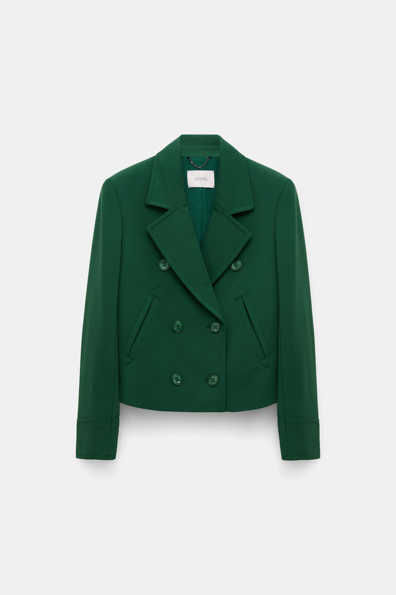 Dorothee Schumacher Boxy Blazer In Punto Milano In Green