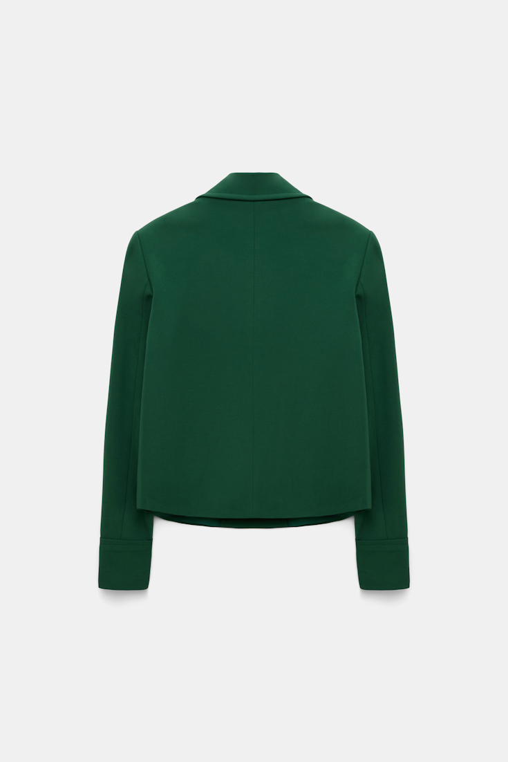 Dorothee Schumacher Boxy Jacket aus Punto Milano gras green