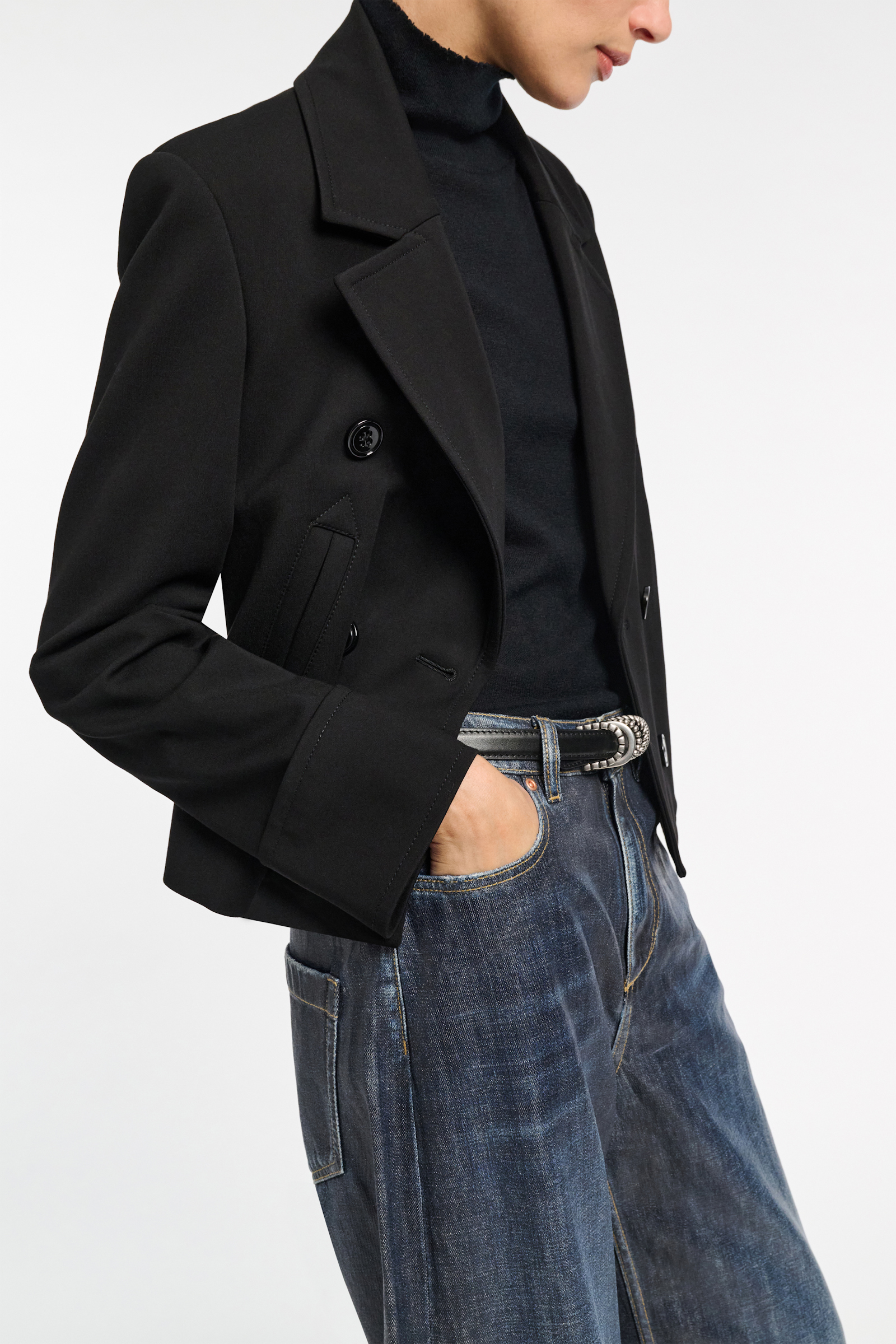 Dorothee Schumacher Boxy blazer in Punto Milano pure black