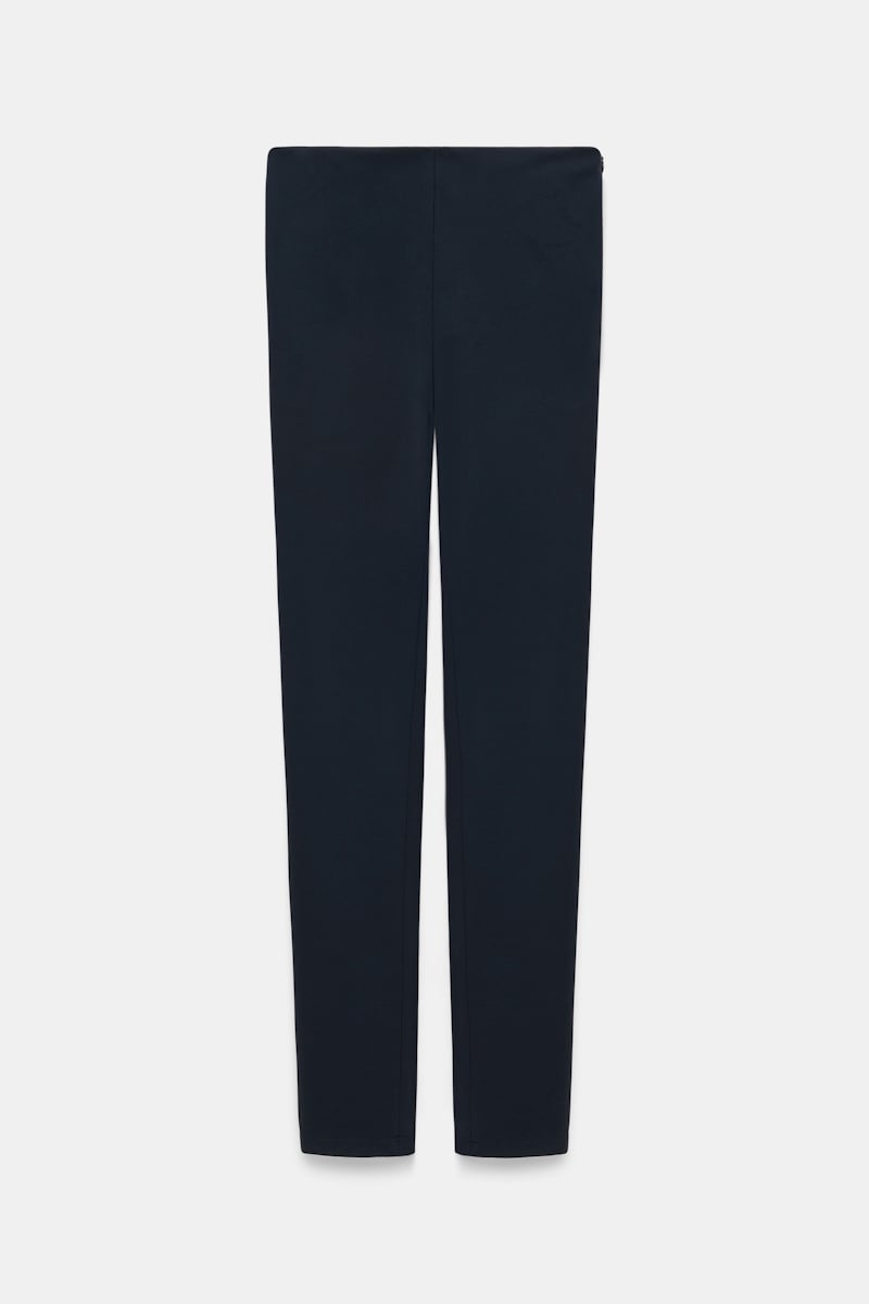 Shop Dorothee Schumacher Leggings In Punto Milano In Blue