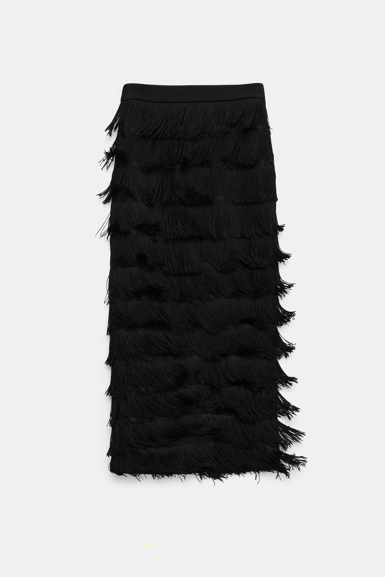 Dorothee Schumacher Fringed skirt in Punto Milano pure black