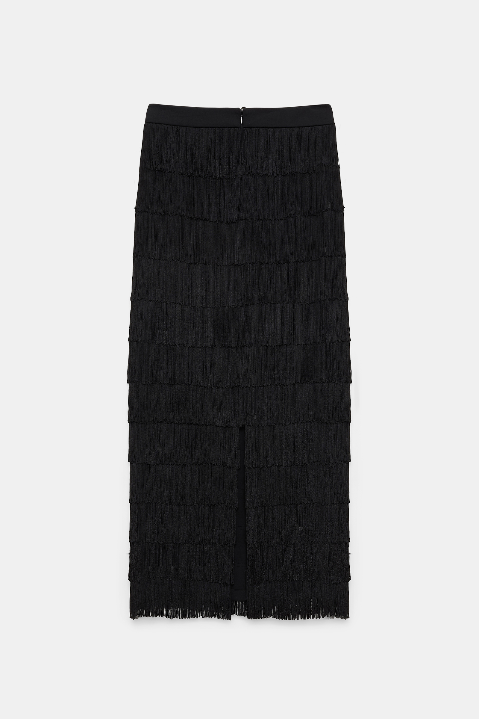Dorothee Schumacher Fringed skirt in Punto Milano pure black