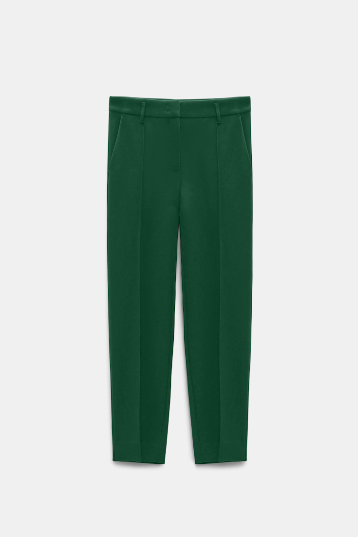 Dorothee Schumacher Zigarettenhose aus Punto Milano gras green