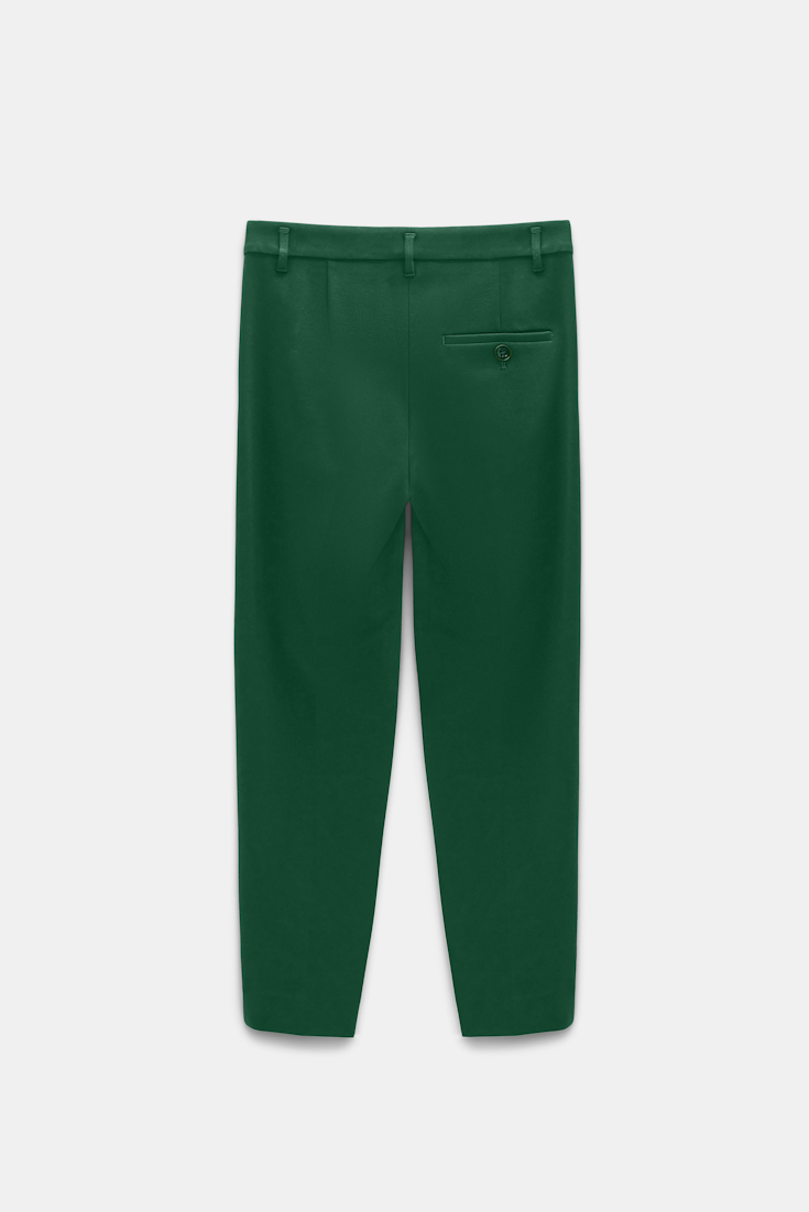 Dorothee Schumacher Zigarettenhose aus Punto Milano gras green