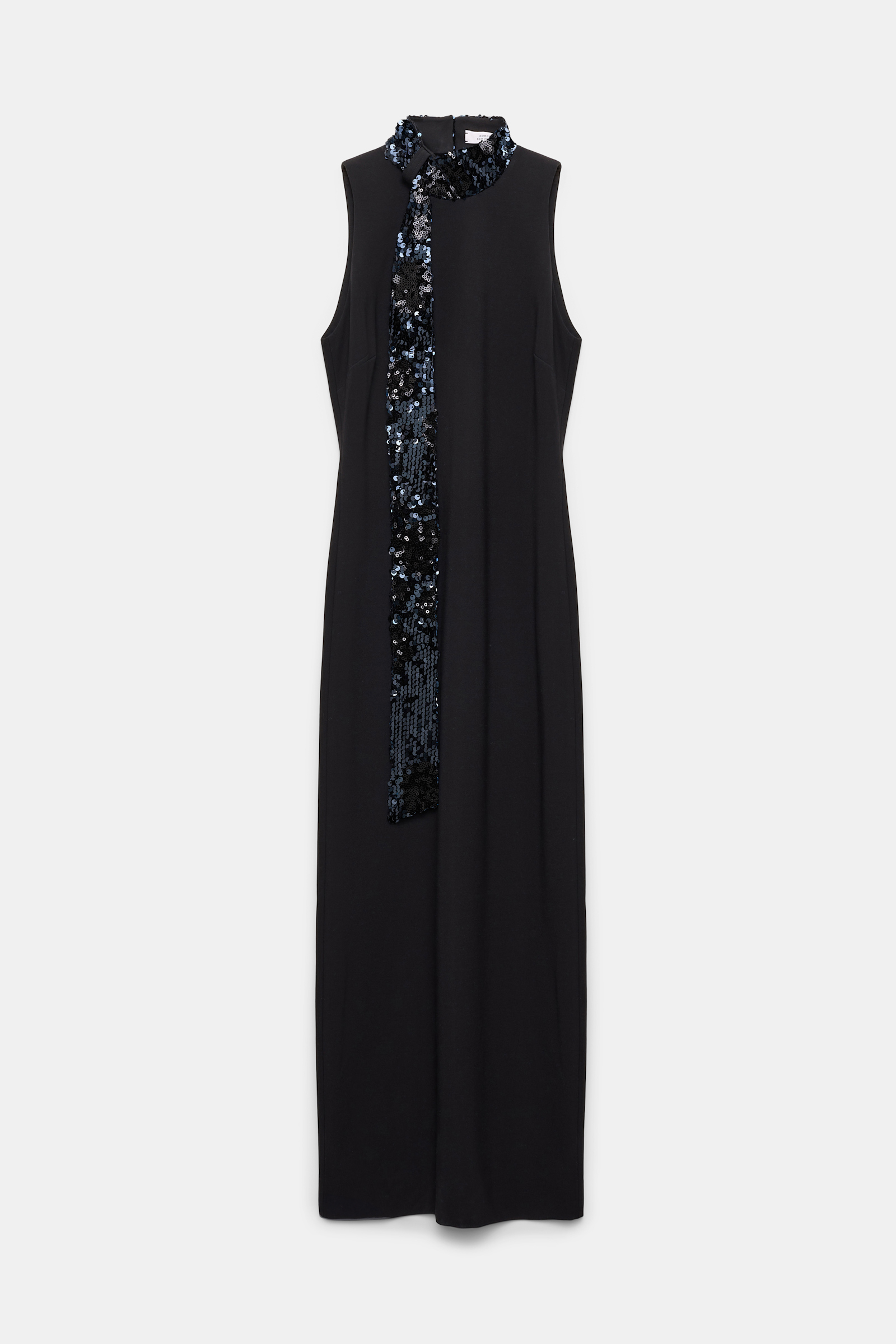 Dorothee Schumacher Punto Milano dress with sequin scarf pure black