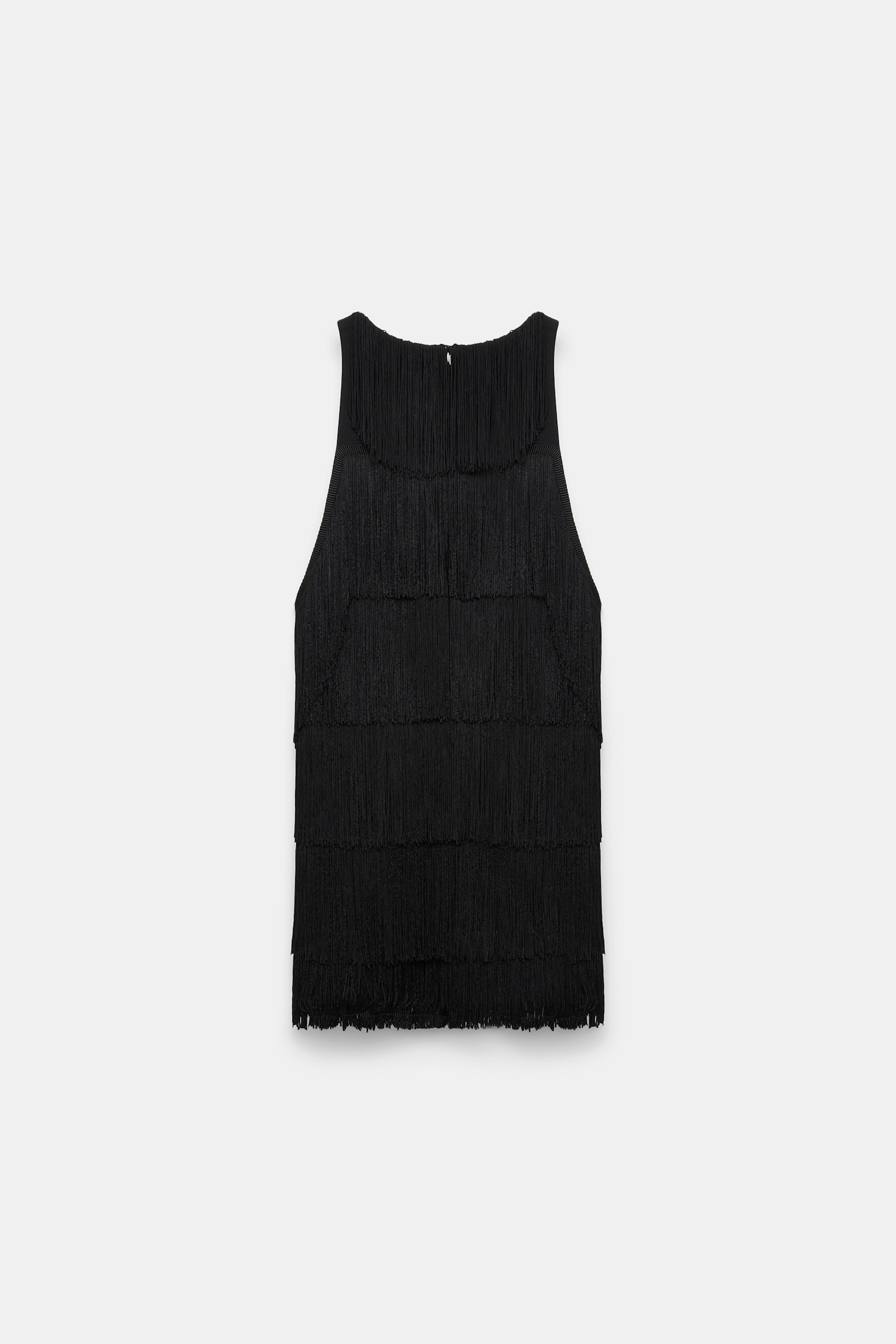 Dorothee Schumacher Punto Milano Top mit Allover Fransen pure black
