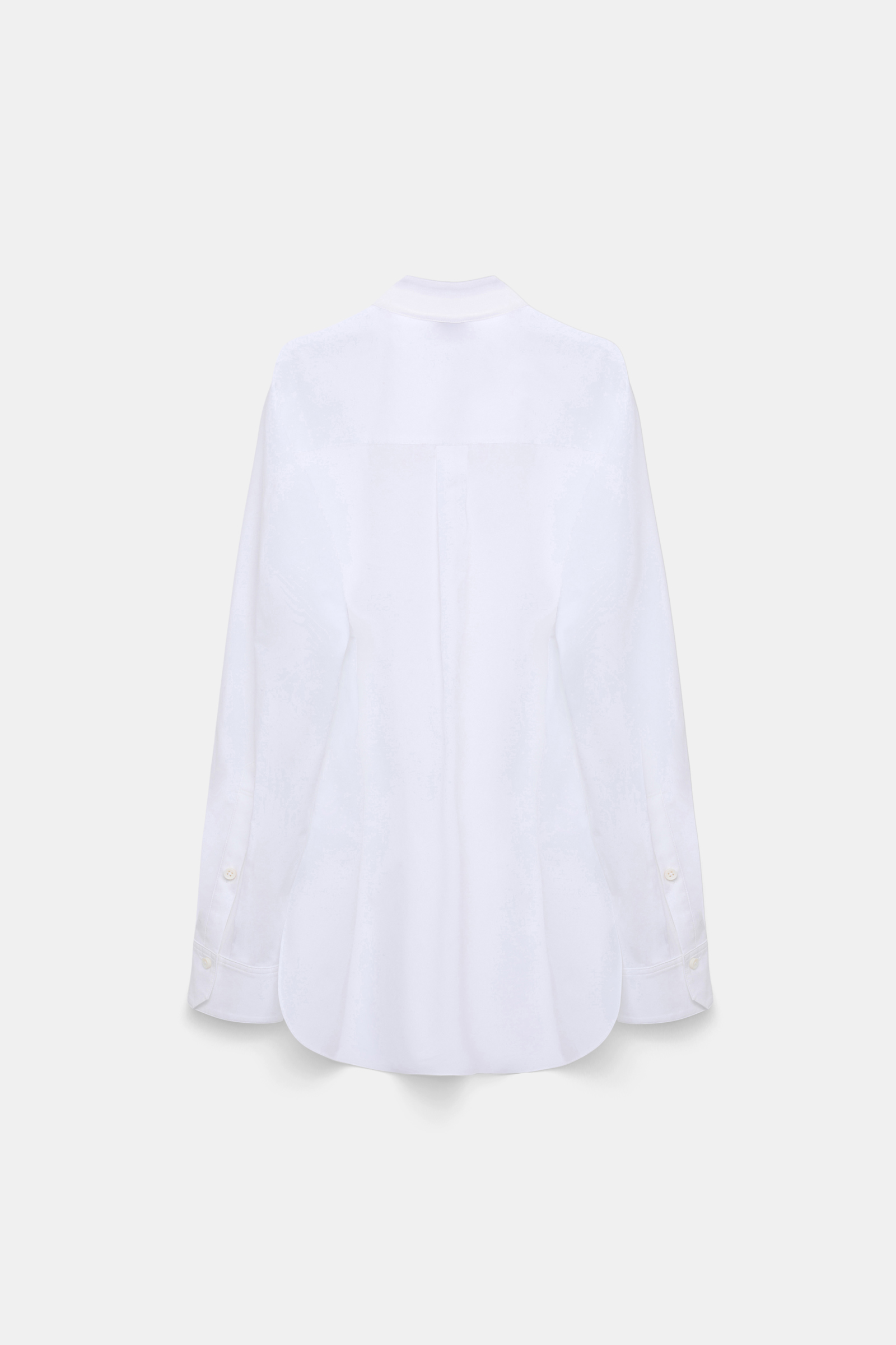 Dorothee Schumacher Cotton-poplin shirt with asymmetrical plastron and collar pure white
