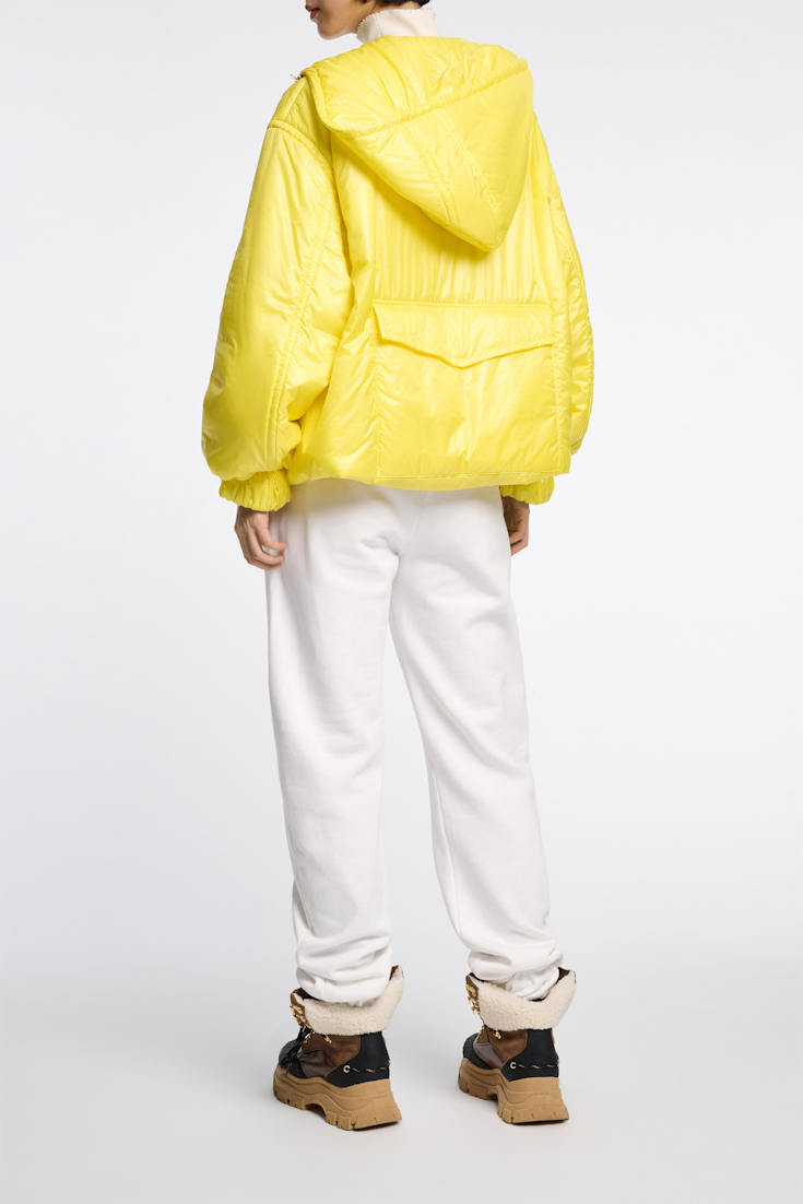 Dorothee Schumacher Hooded nylon anorak-style jacket lime light