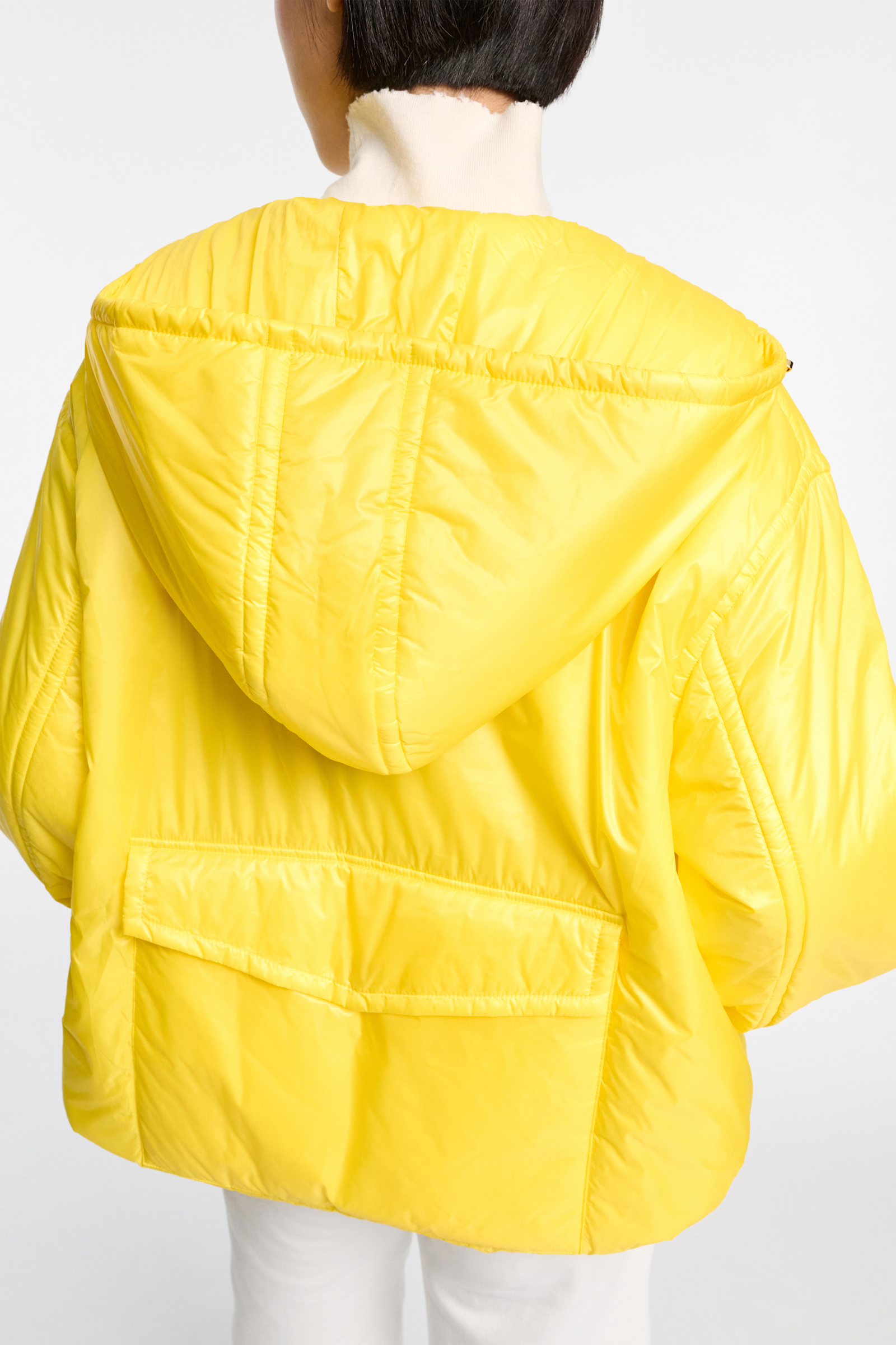 Dorothee Schumacher Hooded nylon anorak-style jacket lime light