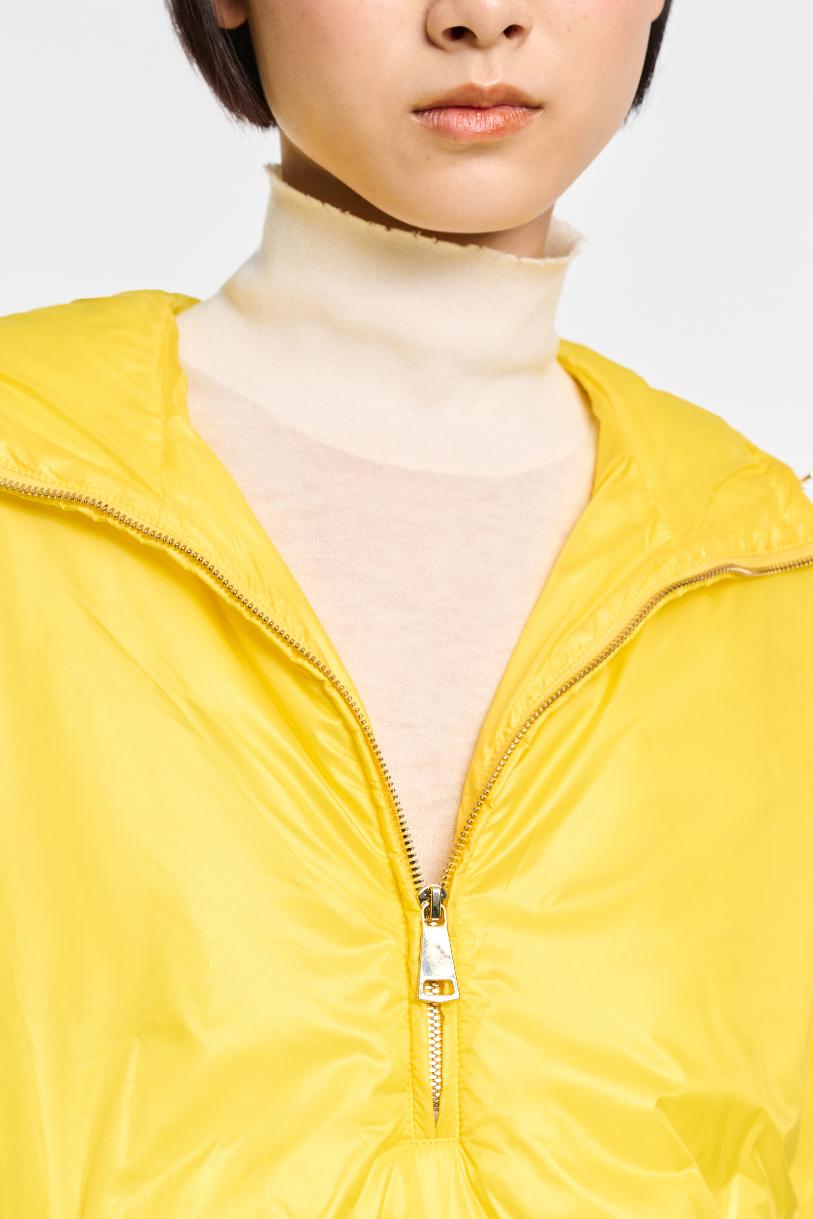 Dorothee Schumacher Hooded nylon anorak-style jacket lime light