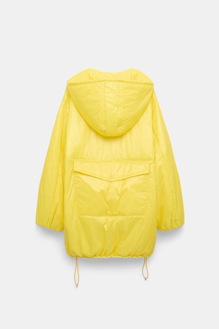 Dorothee Schumacher Hooded nylon anorak-style jacket lime light