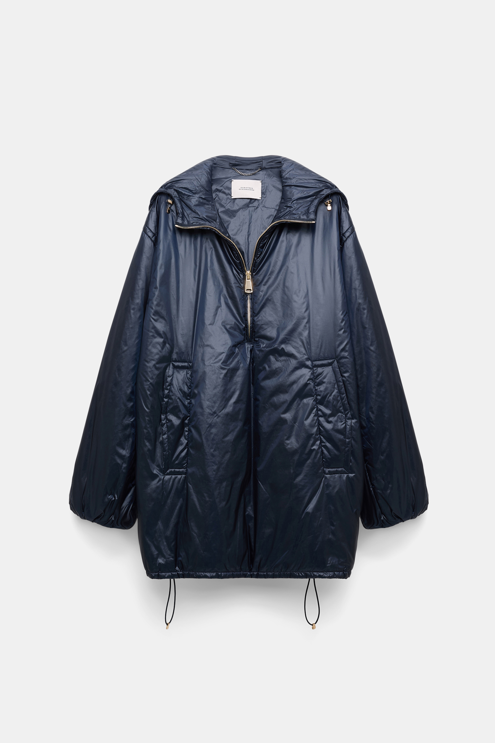 Dorothee Schumacher Hooded nylon anorak-style jacket dark navy