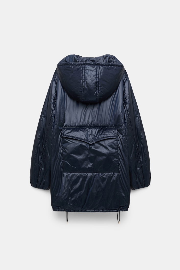 Dorothee Schumacher Hooded nylon anorak-style jacket dark navy