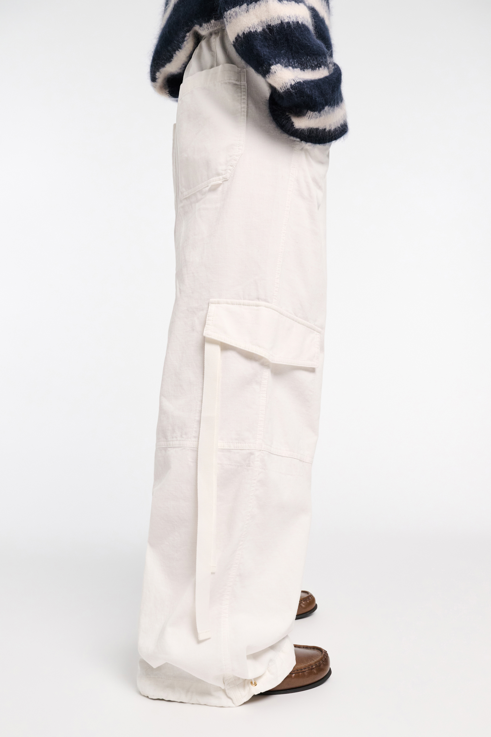Dorothee Schumacher Corduroy cargo pants camellia white